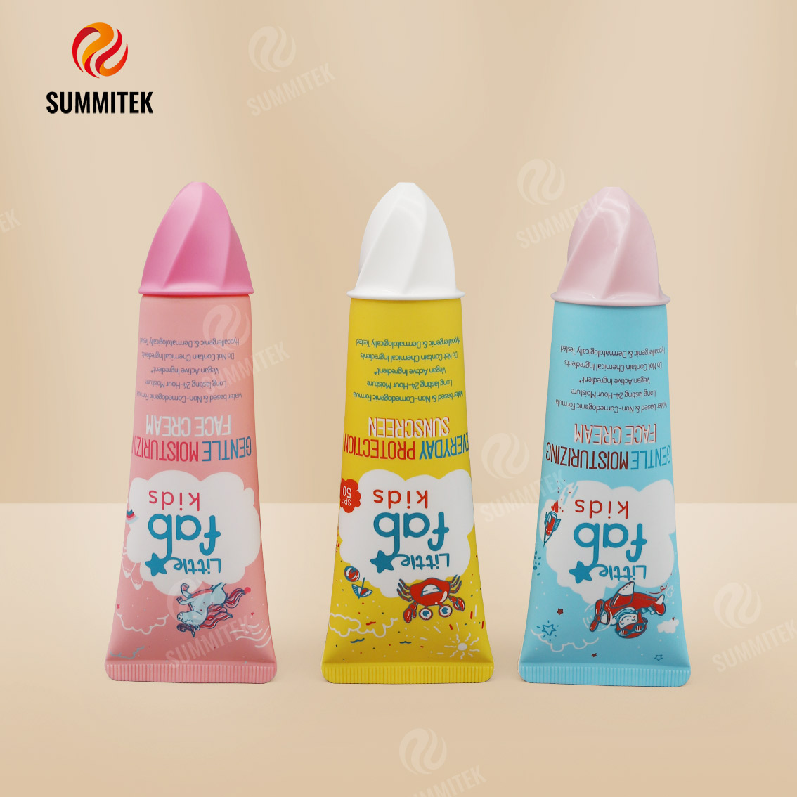 아이스크림 푸시온 캡이 포함된 어린이용 자외선 차단제 및 모이스처라이저 튜브